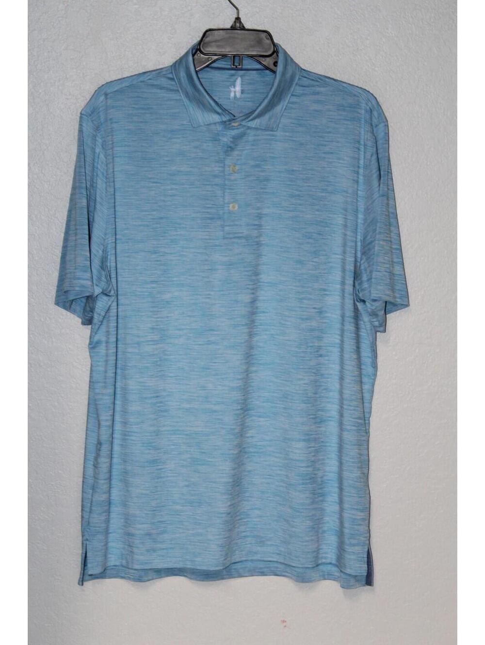 Johnnie-O Huron Polo Shirt Men Large Maverick Blue Featherweight JMPO4690